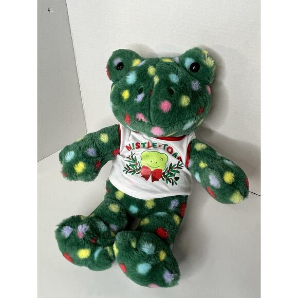 BUILD A BEAR Jolly Jumps Frog With Mistle-Toad T-Shirt 16” - Picture 1 of 4